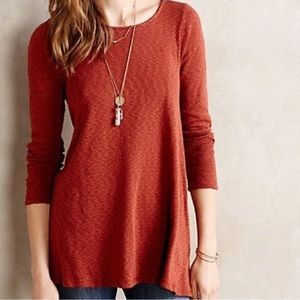 Anthropologie Puella Women’s Burnt Orange Fall Lightweight Sweater Size Large